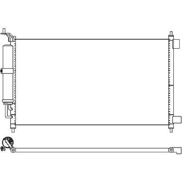 Diederichs DCC1110 Kondensator, Klimaanlage FüR Nissan Micra III (K12)-image
