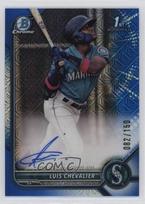 2022 Bowman Chrome Prospect HTA Choice Refractor 82/150 Luis Chevalier Auto 0f5t
