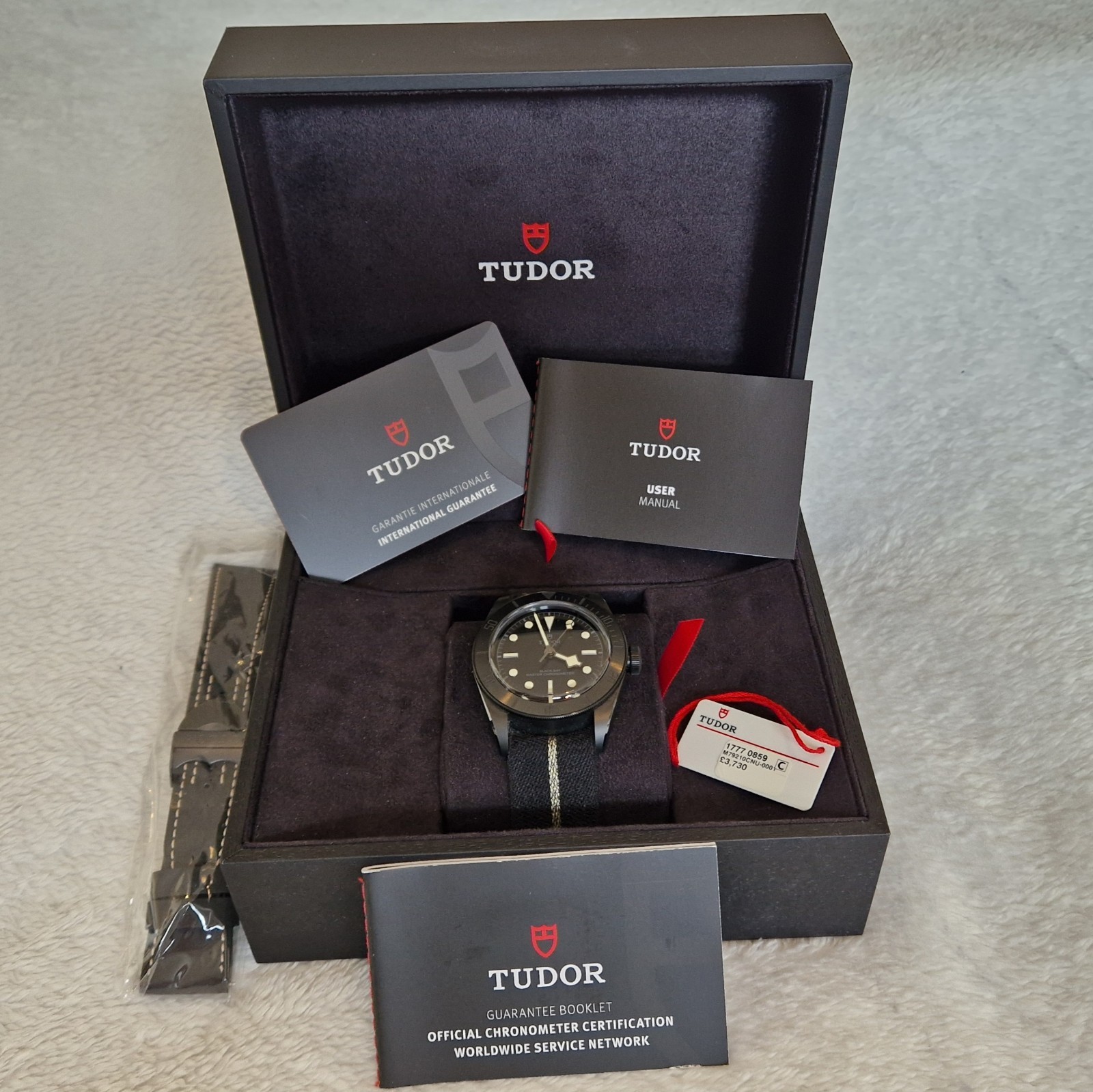 TUDOR Black Bay Ceramic Ref. 79210CNU Full Set With Leather Strap Box & Papers