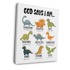 Ryeolo Kids Canvas Prints Wall Art - Animal Prints Wall 15L" x 11W" Dinosaur