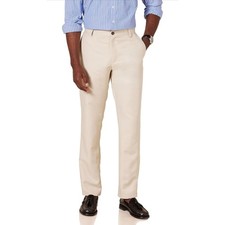 NEW Slim Fit Men's Dress Pant Amazon Essentials Stone Straight Leg 31W x 32L