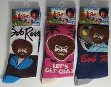 BOB ROSS The Joy of Painting Unisex Crew Socks NWT One Size Fits Most