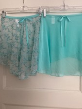 Two Wear Moi Ballet skirts. Green floral and shear patterning. Both size XS/S