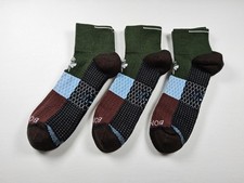 Bombas Hex-Tec Golf Style Athletic Quarter Socks Lot Of 3 Pairs Size L