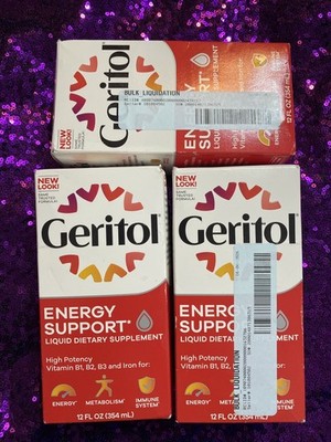 3-Pack Geritol Liquid B-Vitamins & Iron Supplement 3x12 Oz (354ml) Fast Shipping
