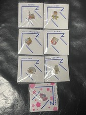 Toyoko Inn Sakura Pin Badge Set 8 Pieces for Exam Students Used