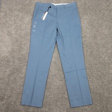 Express Pants Mens 32x32 Blue Photographer Slim Fit Straight Chinos Pockets NEW