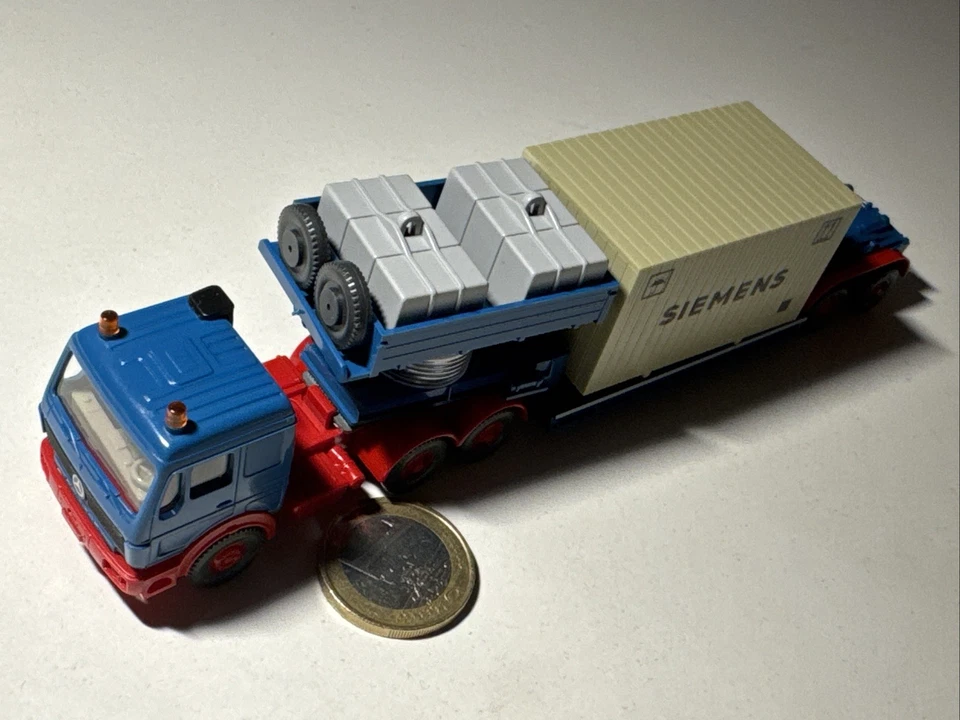 M117 Wiking 29504 MB Schwerlastzug Siemens Tieflader Schwerlast Mercedes Benz H0 - Bild 3 von 4