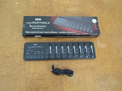 KORG nanoKONTROL2 Black Slim Line USB Midi CONTROLLER - Tested