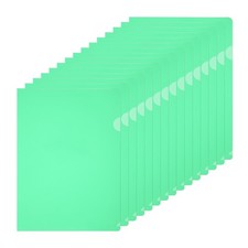 A4 Plastic Folders, 15 Pack Clear Folders l Type Pockets Documents, Green