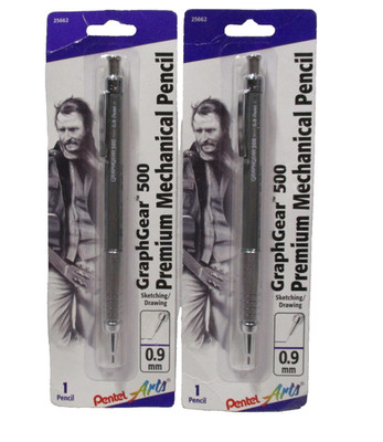 Pentel GraphGear 500 Premium Mechanical Drafting Pencil 0.9mm Lot of 2