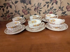6-VINTAGE SPODE BUTTERCUP CUP AND SAUCER SETS 
