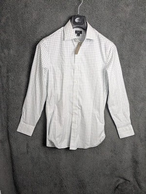 J. Crew Ludlow Herren Langarm Hemd Knopfleiste Gr. 14,5 Weiß Neu UVP 78,00