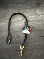 Walt Disney World Cinderella Castle Cast Member Bolo ID Lanyard Mickey Balloons