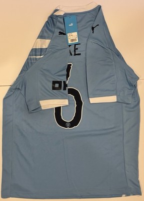Nathan Ake Aké Manchester City #6 Blue Jersey Home Kit Sz Large