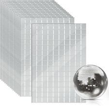 2250 PCS Disco Ball Tiles, 10 X 10 MM Self Adhesive Mosaic Tiles Square Glass St