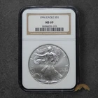1996 American 1oz Silver Eagle  $1 - NGC MS69 - Philadelphia