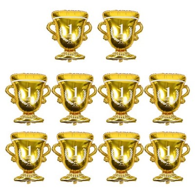 10 Pcs Dekorationen Für Sporttrophäen Große Goldene Trophäenballons
