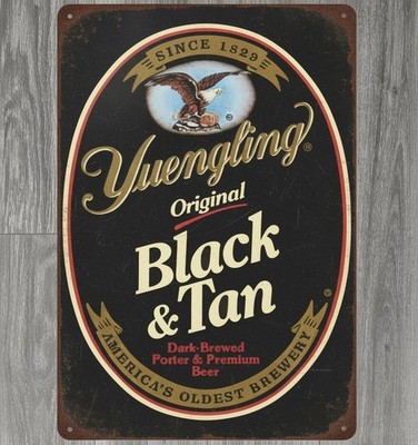 Yuengling Black & Tan Beer 8 x 12 Vintage Novelty Metal Sign Made In USA New!