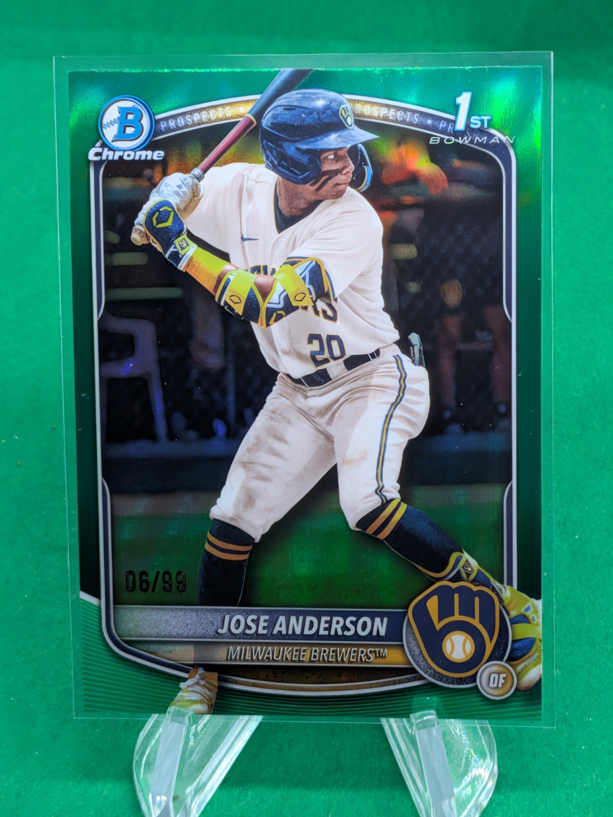 Jose Anderson 2025 Bowman Chrome Prospects #BCP-193 Green Refractor /99