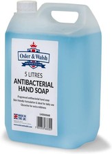 Osler & Walsh 5 Litre Antibacterial Blue Hand Soap, Lightly Fragranced Hand Was 3.09 per litre