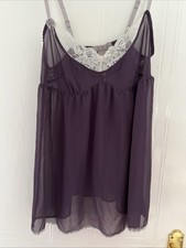 Victoria Secret Purple Babydoll Top Meduim Lingerie