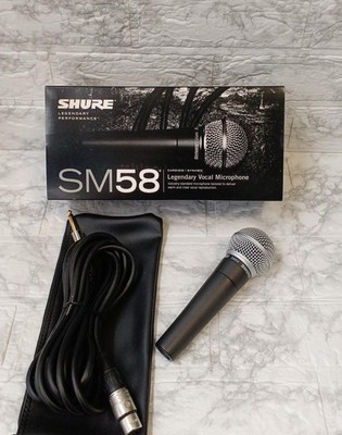 SHURE SM58 Dynamic Vocal Microphone - Used with Box, Case, and Cable