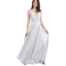 Jenny Yoo Collection Ryan Dress Light Blue Luxe Chiffon Sz4 Bridesmaid Feminine