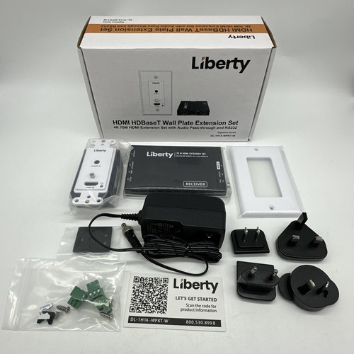 Liberty DL-1H1A-WPKT-W Digitalinx HDMI HDBaseT Wall Plate Extension Set Complete - Afbeelding 3 van 19