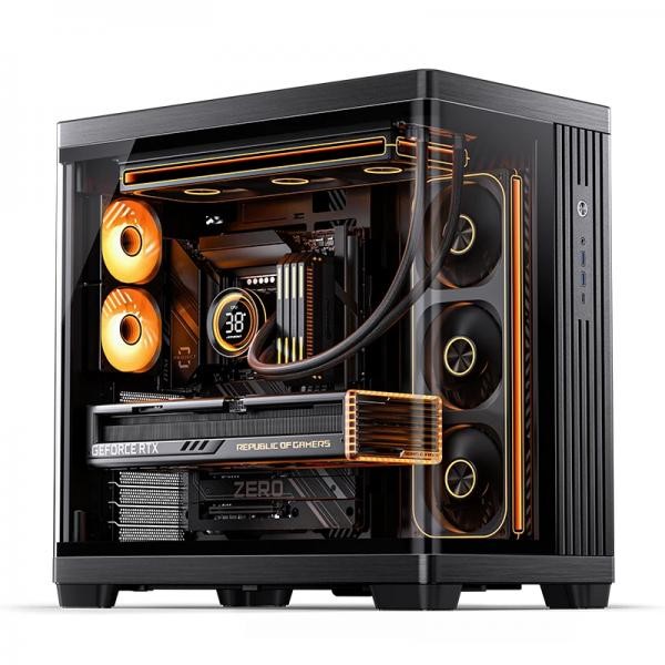Jonsbo Nero Tk-4 Gehäuse, Midi-Tower, Atx, Tempered Glass - Schwarz (Atx, Itx, Mini-Atx), Case Pc, - Immagine 2