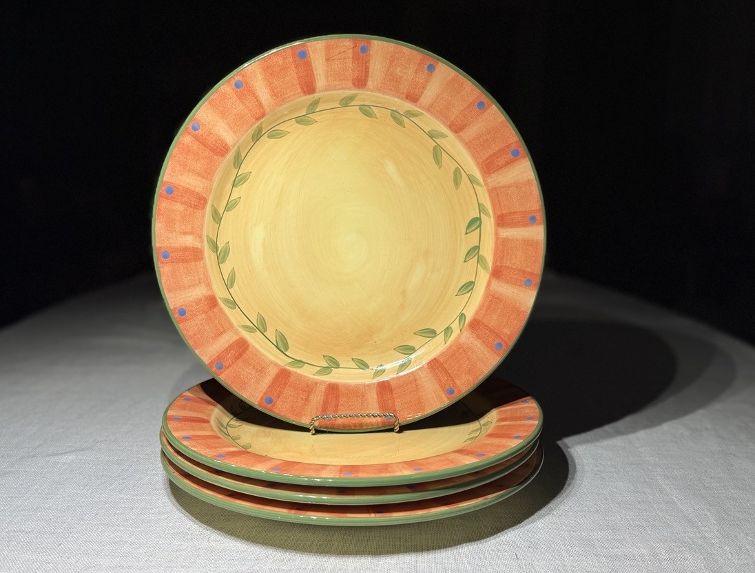&bull; 4 Hand Painted 12&rdquo; Tuscan *pristine*