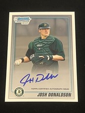 2010 10 1ST BOWMAN CHROME AUTOGRAPH CARD JOSH DONALDSON AUTO RC #BCP113 ROOKIE. rookie card picture