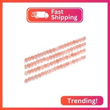 Adabele 30 Inch Natural Pink Moonstone Gemstone 4mm Small Faceted Round Beads