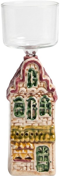Clayre & Eef 6GL5475 Teelichthalter Silberfarben Rot 5X5X12 Cm-image