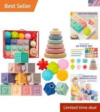 Baby Toys 6-12 , Montessori Toy for Babies 6-12 , Incl Stacking Building Bloc...
