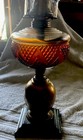 Antique SCOVILL MFG QUEEN ANNE PARLOR OIL LAMP Quilted Amber EAPG Victorian Era — photo 4