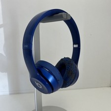 Beats by Dr Dre Blue Wired On-Ear Headphone Damaged Pads Tested Working
