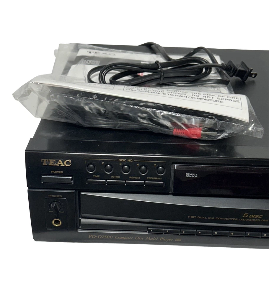Teac PD-D2500 Compact 5 Disc Carousel Changer CD Compact Disc Player - Image 4 of 4