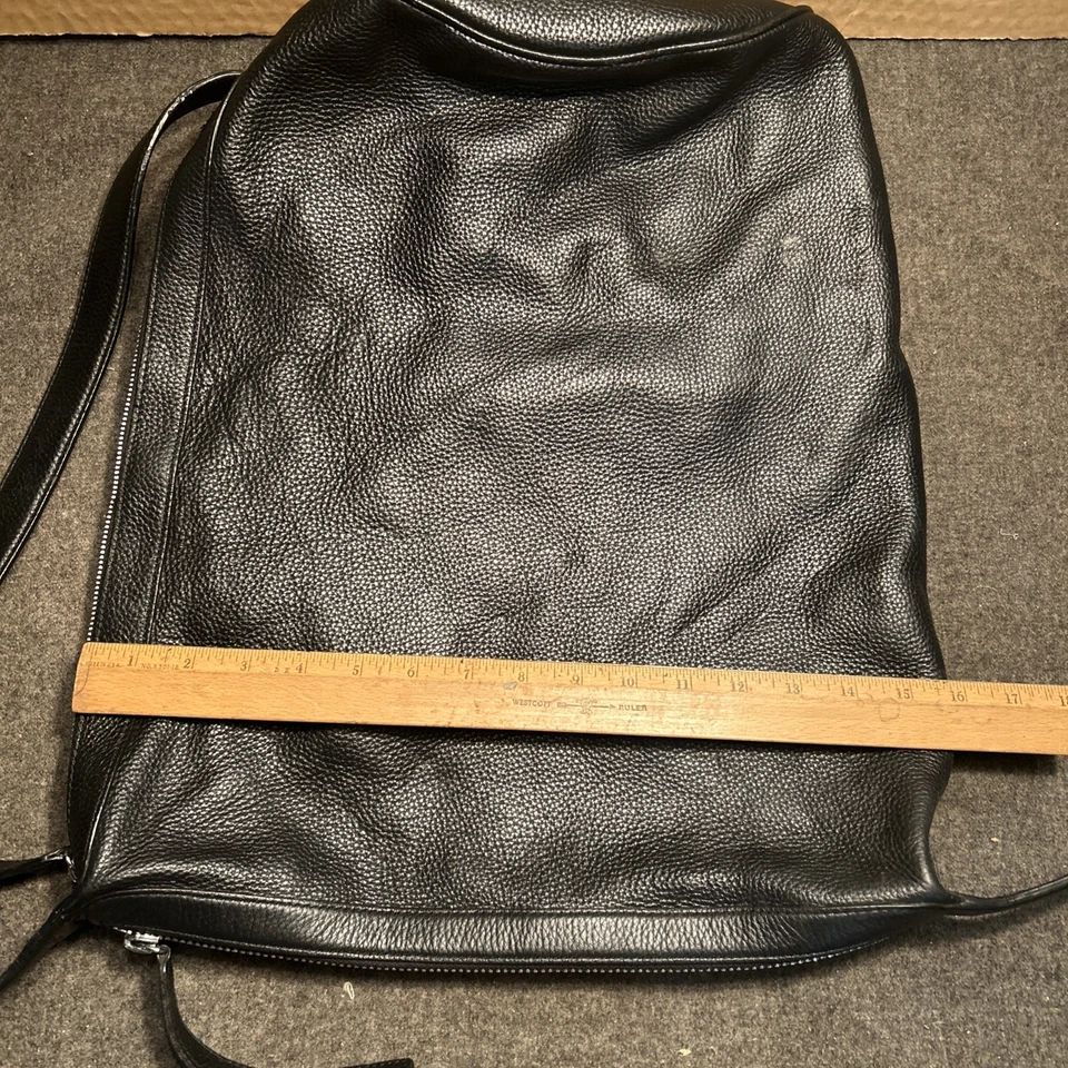 Bolso Cartera Big Kara de Cuero Negro Atado Plegable Sobre Volumen Ajustable Foto 2 de 4