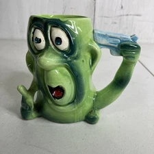 Vintage Kreiss Psycho Ceramic Coffee Cup Gun Nothing Seems To Work For Me Anymor