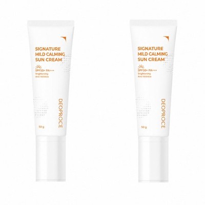 Deoproce Signature Mild Calming Sun Cream SPF50+ PA++++ 50g*2Pcs - FREE SHIPPING