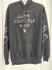 BTS Love Yourself Tear Black Hoodie Pullover Adult Large K Pop Music Concert