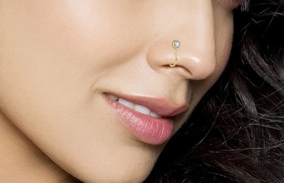 Non pierced nose stud outlet