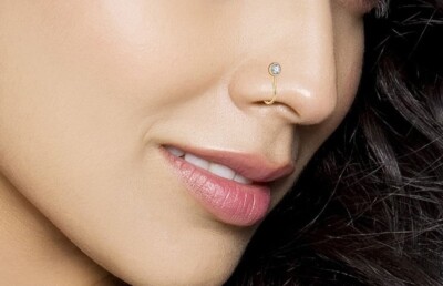 Sparkling Tiny Rhinestone Non-Piercing Nose Ring Kids No-Pain