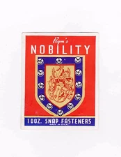 Prym's Nobility Solid Brass 12 Snap Fasters --1960's--new on card
