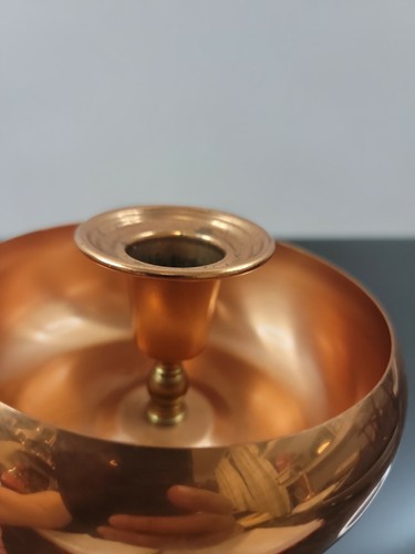 Vintage Coppercraft Guild Taunton Mass Candle Holder 4.5" Set of 2 - Picture 7 of 7