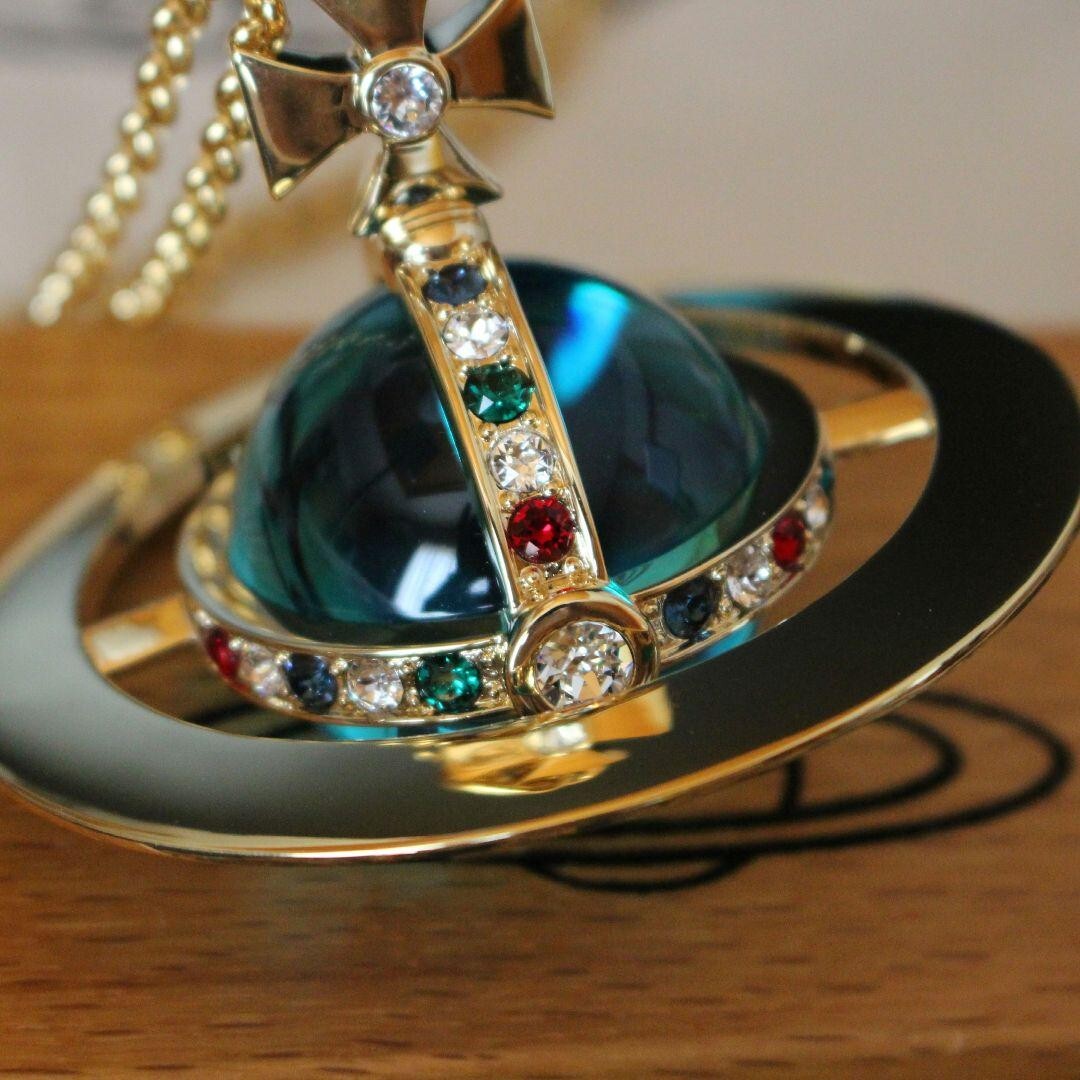 Vivienne Westwood ラウンドオーブゴールドガジェット　ブルー Vivienne Giant Orb Blue x Gold World's End Limited Fashion