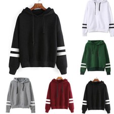 Ladies Hooded Long Loose Womens Hoodies Pullover Blouse Tops Sleeve Sweatshirt