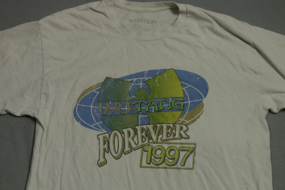 Camisa Wu Tang Forever Para Hombre Grande Blanca Rap Hip Hop Música Foto 2 de 4