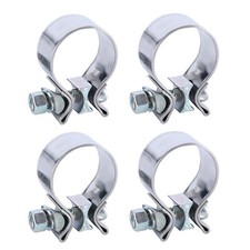 4pcs 2.5 2-12 Narrow Band Exhaust Muffler Lap Joint Clamps Stainless Steel